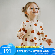 OAK FAMILY秋冬新品1-6歲女寶寶長(zhǎng)袖連衣裙可愛高彈寬松衛(wèi)衣裙洋氣公主裙 小蘋果 90 cm