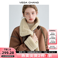 VEGA CHANG皮毛一體短外套女2025冬曠野美拉德加絨機車(chē)風(fēng)大衣oversize 焦糖棕 L