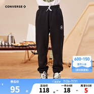 Converse 匡威男女童梭織長(zhǎng)褲【高彈舒適】2025秋季新款兒童運(yùn)動(dòng)長(zhǎng)褲 正黑色(冬季加絨) 140 /60 【建議身高128-140cm】