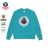AAPER男裝猿人軍團印花加絨圓領(lǐng)衛衣3864XXH GRK/綠色 XL 均碼