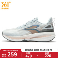 361度女鞋運動鞋秋季新款減震耐磨輕便跑步鞋 蛋白石/石墨灰 36