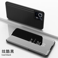 三星（SAMSUNG）適用三星S23ULtra手機殼s20+翻蓋式皮套samsung s22十保護套10視 鏡面 炫酷黑+送全屏膜 三星GalaxyS10+