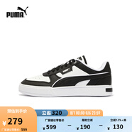 彪馬（PUMA）經(jīng)典復(fù)古透氣小白鞋男女情侶同款官方休閑百搭板鞋384953 白-黑色-黑色-24 38.5