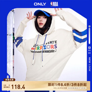 ONLYNBA聯(lián)名款字母印花抽繩連帽衛(wèi)衣女|12319S012 G47 淺花灰色LIGHT GREY MELANG XL (175) 92A