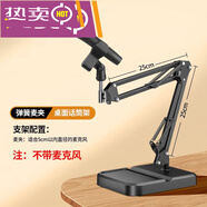 麥克風(fēng)支架手機平板ipad話筒架子金屬懸臂主播多功能加重方形底座 F19加重懸臂款+彈簧麥夾