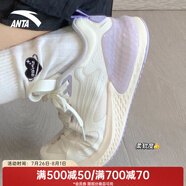 安踏（ANTA）C37+女鞋夏季運(yùn)動(dòng)鞋透氣舒適跳繩鞋軟底跑步鞋子女經(jīng)典體測跑鞋女 【C37+】象牙白/芯片灰/淡紫灰-3 36