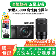 索尼/Sony A6000 A6300 A6400 A6100 A6600 二手微單相機(jī)新手4k視頻 99新A6000【16-50+55-210】雙鏡頭