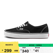 VANS范斯官方 升級(jí)款Comfy Authentic緩震經(jīng)典帆布鞋 黑色  35 