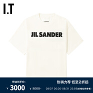 JIL SANDER IT 男裝寬松短袖T恤新款潮流休閑logo裝飾半袖J45148MN WHX/白色 XL