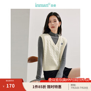 茵曼（INMAN）針織馬甲女老錢風(fēng)V領(lǐng)薄2025春冬女裝新款學(xué)院風(fēng)內(nèi)搭毛衣上 梨花杏 XL