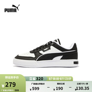 彪馬（PUMA）經(jīng)典復古透氣小白鞋男女情侶同款官方休閑百搭板鞋384953 白-黑色-黑色-24 35.5