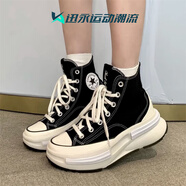 匡威（Converse）Run Star Legacy CX 潮流復古厚底耐磨高幫 帆布鞋男女同款黑色 A00869C黑色 36