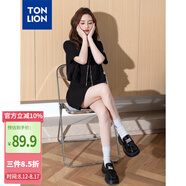 唐獅（TonLion）2025夏女連帽短袖外套背心裙兩件套裝