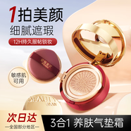 紀(jì)顏美記三層氣墊定妝二合一遮瑕持久不脫妝控油保濕干皮bb霜粉底cc散粉 【推薦】自然色+替換芯