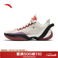 安踏（ANTA）三分雨｜籃球鞋男弦科技輕質(zhì)外場(chǎng)水泥克星 象牙白/深嫣紅/黑-2 39