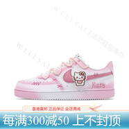 耐克（NIKE）球鞋定制 Court Vision1 哈嘍凱蒂 卡通漸變粉女子低幫板鞋 漸變粉定制不退不換 37.5