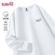 班尼路（Baleno）長(zhǎng)袖t恤男秋季220G重磅百搭純棉上衣青少年寬松休閑男士打底衫
