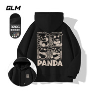 GLM衛(wèi)衣男秋季寬松連帽外套潮流美式街頭風(fēng)套頭男士上衣