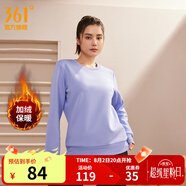 361度運(yùn)動(dòng)衛(wèi)衣男秋冬新款加絨圓領(lǐng)套頭運(yùn)動(dòng)絨上衣男簡約百搭服飾御寒保 【加絨女】蘇菲紫【4801D】 2XL