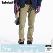 添柏嵐（Timberland）官方男裝長褲春季戶外休閑卡其褲彈性修身|A2A49 A2A49590/卡塞爾綠色 35