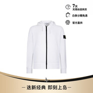 STONE ISLAND石頭島【經(jīng)典款】純色連帽拉鏈衛(wèi)衣  811564251-XXL 白色