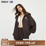 ONLYNBA聯(lián)名款休閑連帽開衫寬松衛(wèi)衣女|12419R006 E09 深塵灰色 XS (155) 76A