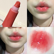 HER ORANGE果韻輕漾潤(rùn)透唇彩滋潤(rùn)水光鏡面唇釉嘟嘟唇素顏顯白口紅 02#西柚紅