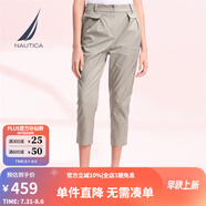 諾帝卡（NAUTICA）【商場同款】女裝春夏款涼感透氣輕薄休閑九分褲女32PM27 煙灰色053 28
