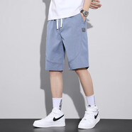 佐丹奴（Giordano）2025夏季新品仿牛仔五分休閑褲寬松舒適顯高顯 藍(lán)色 M