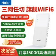 海爾隨身wifi可移動無線wifi6+免插卡上網(wǎng)寶隨行無線上網(wǎng)卡便攜式車載4g無線路由器全國通用流量2025款