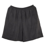 唐京絲舒適透氣 純真絲居家速干男女沙灘褲100%桑蠶絲雙縐寬松大褲衩 黑色 均碼