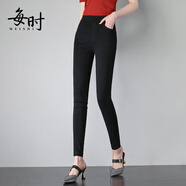 每時(shí)褲子女春秋季魔術(shù)褲女外穿打底褲修身小腳褲顯瘦鉛筆褲61880黑M