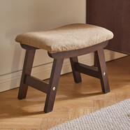 家逸實(shí)木小凳子創(chuàng  )意矮凳換鞋凳布藝沙發(fā)凳辦公室腳踏客廳小板凳