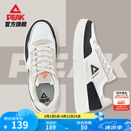 匹克板鞋男鞋夏季空軍一號小白鞋網(wǎng)面透氣鞋子男輕便休閑女鞋運(yùn)動(dòng)鞋男 【男款】米白/黑色 40