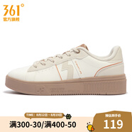 361度【商場(chǎng)同款】女運動(dòng)鞋秋季新款女板鞋 羽毛白/經(jīng)典褐灰 37
