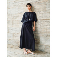 MARIUS雨露麻系列丨“清冷套”北歐簡(jiǎn)約風(fēng)蕾絲花型背心/T恤/半裙 藏青【半裙】 M