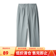 網(wǎng)易嚴選春夏神褲微彈高腰顯瘦西裝褲錐形褲女通勤輕復古時尚垂感 淺灰藍*錐形褲 S (160/64A)