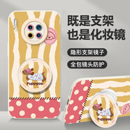 古尚派 適用華為Mate30EPro手機(jī)殼全包液態(tài)硅膠mate20pro防摔保護(hù)套自帶化妝鏡卡通支架網(wǎng)紅創(chuàng)意男女新款 【白臘腸狗】鏡子支架 華為Mate20