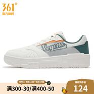 361度男運動(dòng)鞋秋季新款361度男板鞋 羽毛白/暗松綠 40