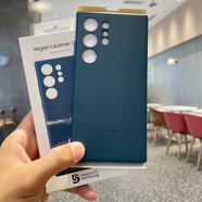 三星（SAMSUNG）S23Ultra手機保護殼原裝同款S24+保護套生態(tài)皮革S24ultra全包防摔 寶藍 盒裝  生態(tài)皮革 三星Galaxy S23