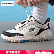 斯凱奇男鞋夏季2025新款運動(dòng)鞋網(wǎng)面透氣休閑鞋緩震慢跑鞋低幫跑步鞋子男 51715-WBK 41