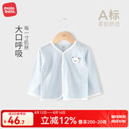 麥拉貝拉（MOLO BALO）嬰兒輕薄開(kāi)衫外套夏季男女寶寶純棉外出可愛(ài)超萌裝外套防曬衣服 藍(lán)色 90