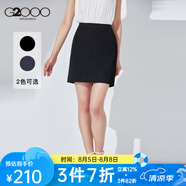 G2000女裝春夏新款修身直筒西裝裙正裝商務(wù)OL風(fēng)半身裙短裙女91260141 黑色/99 XS /32