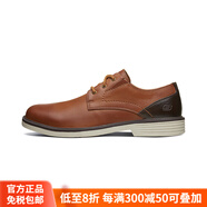 斯凱奇（Skechers）男子鞋子商務休閑皮鞋子正裝綁帶紳士德比鞋子官方 白蘭地色66438-COG 42
