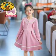 G.DUCKKIDS公主裙女童禮服2025秋裝新款洋氣兒童春秋連衣裙童裝大童秋款裙子 811粉色同款發(fā)夾 110 cm