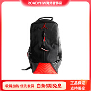 Jordan喬丹AJ11Bred運(yùn)動(dòng)單拉鏈附球鞋掛件拉鏈籃球包背包雙肩包男款黑紅 黑紅