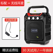 愛歌（aige） S15無線藍牙小型戶外手提便攜式重低插卡盤大功率廣場舞音箱 黑色（無線耳麥） 標配
