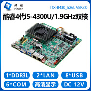 研域B430工控一體機主板迷你ITX工控主板i3-5005U/i5-4300U雙網(wǎng)口6串工業(yè)電腦工控機17x17cm小主板X86 4代i5-4300U雙網(wǎng)6串 B430_I526L