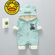 G.DUCKKIDS品牌童裝帽嬰兒衣服春秋2022新款新生兒連體衣男女寶寶秋裝滿月哈 綠色 100cm 100