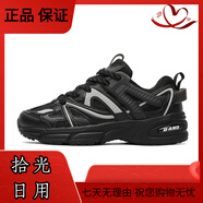 奇安達(dá)運(yùn)動(dòng)鞋女款2025新款夏季透氣休閑老爹鞋百搭小眾感鞋子 黑銀色 42